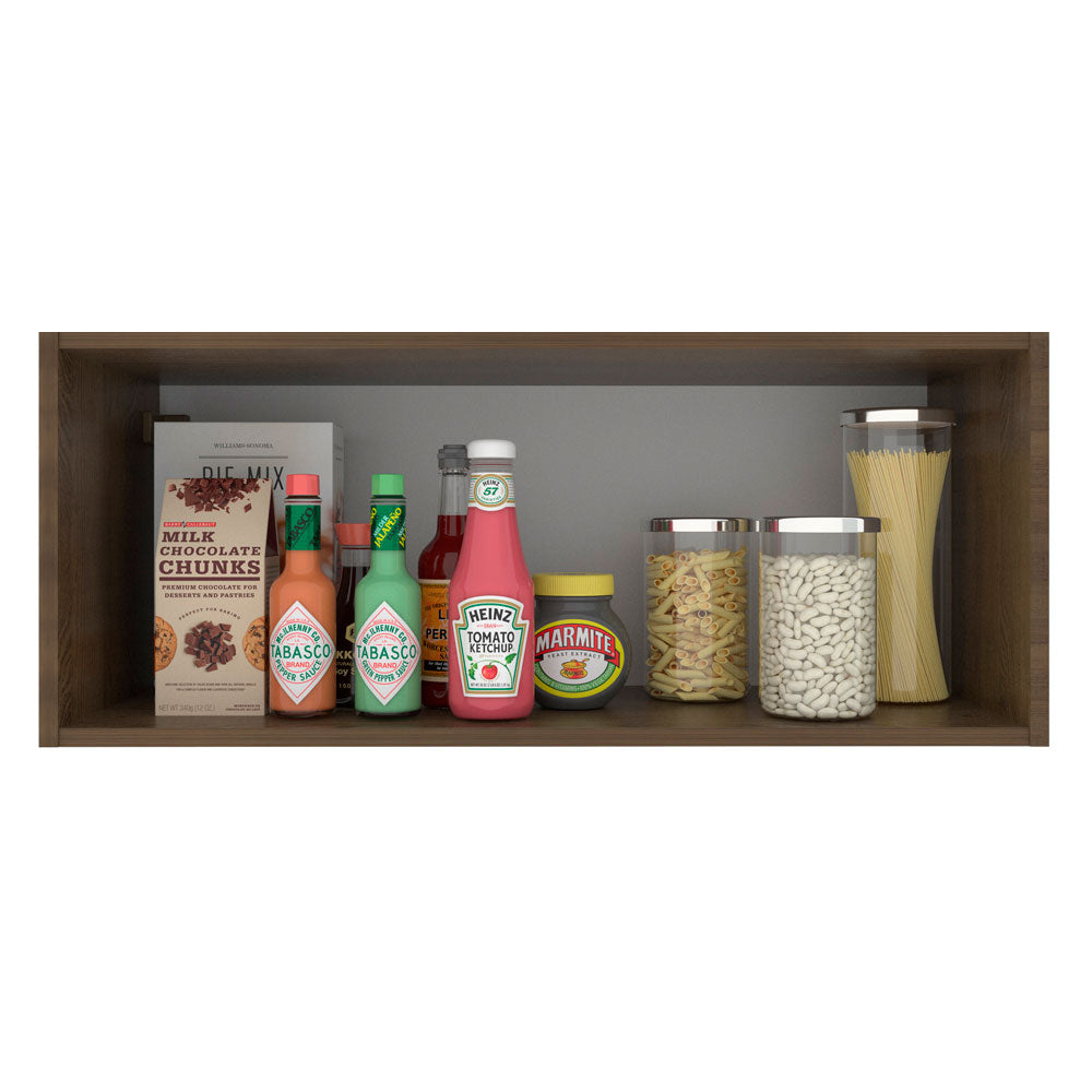 Armário Aéreo Madesa Glamy 80 cm 1 Porta Basculante Rustic