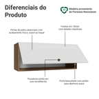 Armário Aéreo 80 cm 1 Porta Basculante Rustic/Branco Vik Madesa