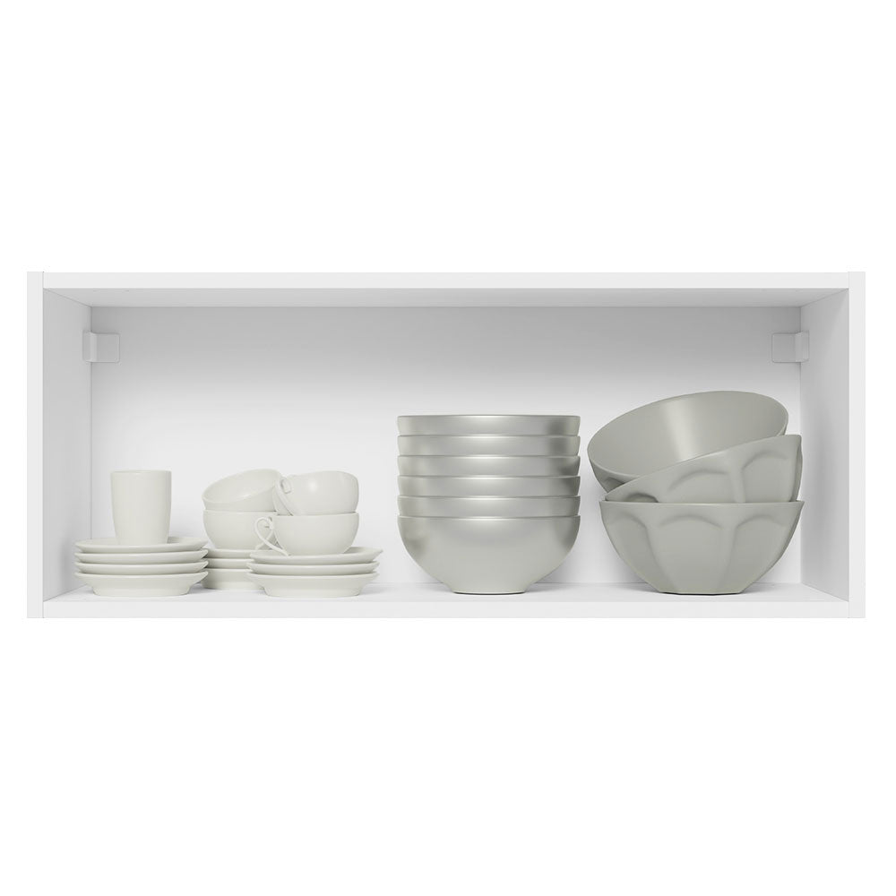 Armário Aéreo 100% MDF 80 cm 1 Porta Basculante Branco/Preto Acordes Madesa