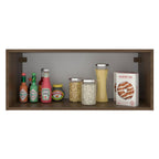 Armário Aéreo Madesa Lux 80 cm 1 Porta Basculante Rustic/Cinza