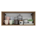 Armário Aéreo 80 cm Nicho Aberto para Cozinhas Lux, Glamy, Agata, Stella Rustic Madesa