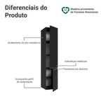 Paneleiro 40 cm 2 Portas Suspenso Preto Nice Madesa