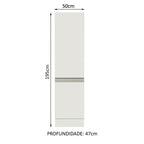 Paneleiro 100% MDF 2 Portas Branco Smart Madesa