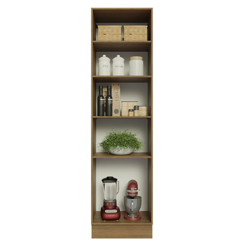Paneleiro 60 cm com Nichos Abertos para Cozinha Madesa Glamy, Agata, Stella Rustic