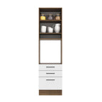 Torre Quente Madesa Agata 60 cm 1 Porta 3 Gavetas Rustic/Branco