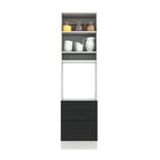 Torre Quente Madesa Agata 60 cm 1 Porta 3 Gavetas Branco/Preto