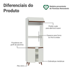 Torre Quente Madesa Reims 70 cm 3 Portas Branco