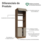 Torre Quente 70 cm 3 Portas Rustic/Crema Vik Madesa