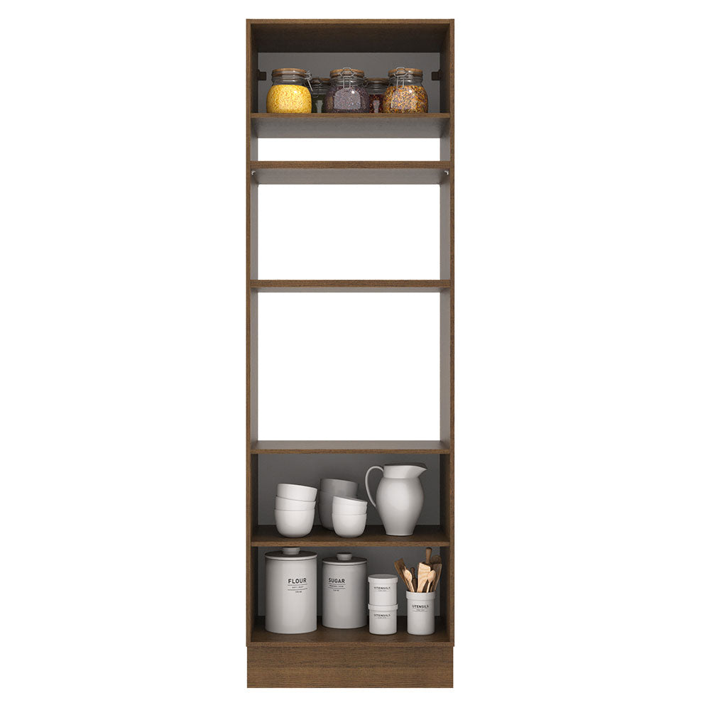 Torre Quente Madesa Agata 70 cm 3 Portas Rustic/Preto