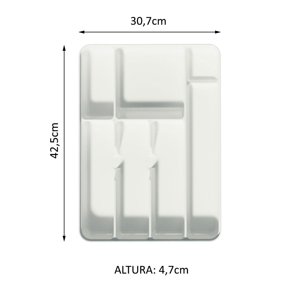 Porta-Talheres Madesa para Balcão de Cozinha Branco