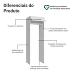 Porta-Geladeira 73 cm 1 Porta Basculante Branco Agata Madesa