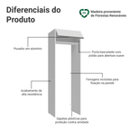 Porta-Geladeira 73 cm 1 Porta Basculante Branco Glamy Madesa