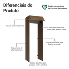 Porta-Geladeira 73 cm 1 Porta Basculante Rustic Stella Madesa