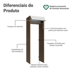 Porta-Geladeira 73 cm 1 Porta Basculante Rustic/Branco Glamy Madesa
