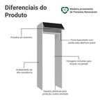 Porta-Geladeira 73 cm 1 Porta Basculante Branco/Preto Glamy Madesa