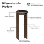 Porta-Geladeira 73 cm 1 Porta Basculante Rustic/Preto Glamy Madesa