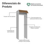 Porta-Geladeira 73 cm 1 Porta Basculante Branco/Rustic Stella Madesa