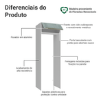 Porta-Geladeira 73 cm 1 Porta Basculante Branco/Cinza Lux Madesa