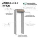 Porta-Geladeira 73 cm 1 Porta Basculante Branco/Crema Vik Madesa