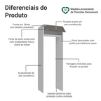 Porta-Geladeira 73 cm 1 Porta Basculante Branco/Cinza Vik Madesa