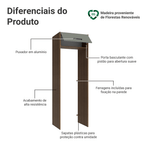 Porta-Geladeira 73 cm 1 Porta Basculante Rustic/Cinza Agata Madesa