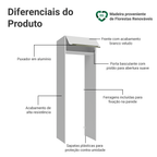 Porta-Geladeira 73 cm 1 Porta Basculante Branco Veludo Lux Madesa