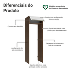 Porta-Geladeira 73 cm 1 Porta Basculante Rustic/Branco Veludo Lux Madesa