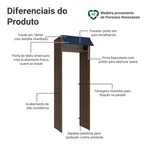 Porta-Geladeira 73 cm 1 Porta Basculante Rustic/Azul Vik Madesa