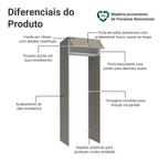 Porta-Geladeira 73 cm 1 Porta Basculante Crema/Branco/Crema Vik Madesa