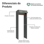 Porta-Geladeira 73 cm 1 Porta Basculante Cinza/Rustic/Cinza Agata Madesa