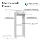 Porta-Geladeira 1 Porta Basculante Branco Vik Madesa