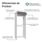 Porta-Geladeira 1 Porta Basculante Branco/Cinza Vik Madesa