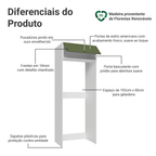 Porta-Geladeira 1 Porta Basculante Branco/Verde Vik Madesa