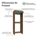 Porta-Geladeira 1 Porta Basculante Rustic/Verde Vik Madesa