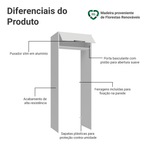 Porta-Geladeira 83 cm 1 Porta Basculante Branco Stella Madesa