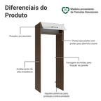 Porta-Geladeira 83 cm 1 Porta Basculante Rustic/Branco Agata Madesa