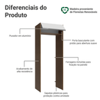 Porta-Geladeira 83 cm 1 Porta Basculante Rustic/Branco Glamy Madesa