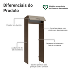 Porta-Geladeira 83 cm 1 Porta Basculante Rustic/Crema Agata Madesa
