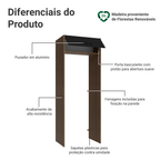 Porta-Geladeira 83 cm 1 Porta Basculante Rustic/Preto Agata Madesa
