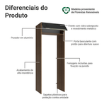 Porta-Geladeira 83 cm 1 Porta Basculante Rustic/Preto Lux Madesa