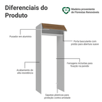 Porta-Geladeira 83 cm 1 Porta Basculante Branco/Rustic Glamy Madesa