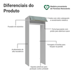Porta-Geladeira 83 cm 1 Porta Basculante Branco/Cinza Lux Madesa