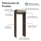 Porta-Geladeira 83 cm 1 Porta Basculante Rustic/Crema Vik Madesa