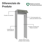 Porta-Geladeira 83 cm 1 Porta Basculante Branco/Cinza Agata Madesa