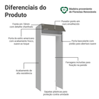 Porta-Geladeira 83 cm 1 Porta Basculante Branco/Cinza Vik Madesa