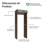Porta-Geladeira 83 cm 1 Porta Basculante Rustic/Cinza Agata Madesa