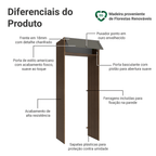 Porta-Geladeira 83 cm 1 Porta Basculante Rustic/Cinza Vik Madesa