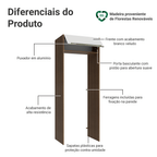 Porta-Geladeira 83 cm 1 Porta Basculante Rustic/Branco Veludo Lux Madesa