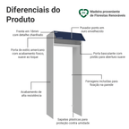 Porta-Geladeira 83 cm 1 Porta Basculante Branco/Azul Vik Madesa