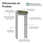 Porta-Geladeira 83 cm 1 Porta Basculante Branco/Verde Vik Madesa
